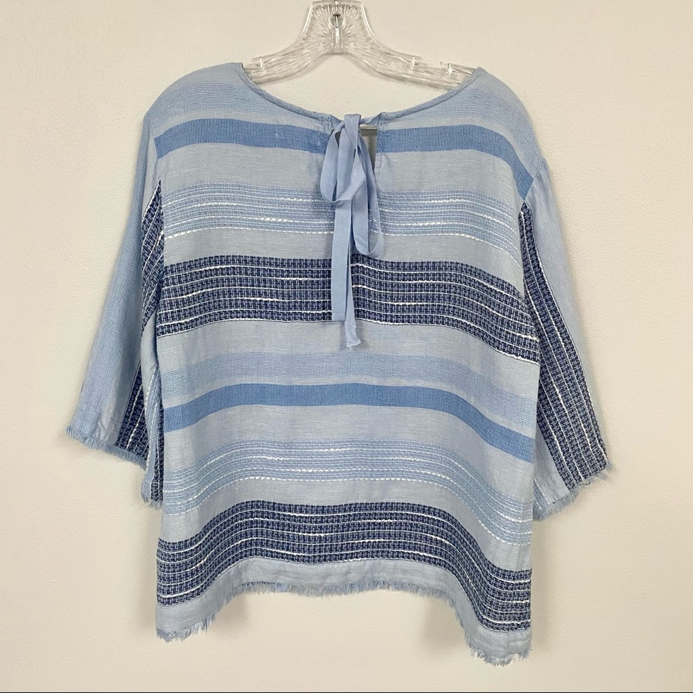 ANTHRO MAEVE 📉 From Anthropologie - Cloth & Stone Striped Chambray Top - Size L - Picture 2 of 5